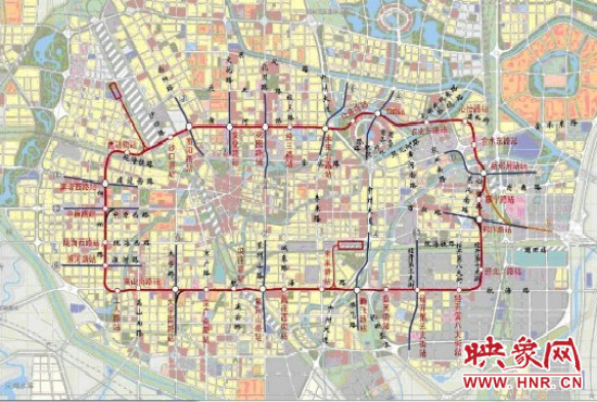 鄭州地鐵5號線線路圖。