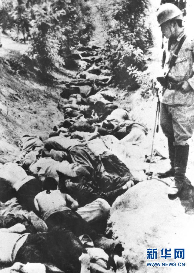 這是在南京大屠殺中被日軍殺害的中國同胞。