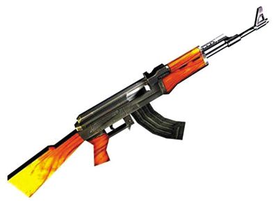 AK47步槍：哈馬斯大量仿制，是武裝分子主要武器。