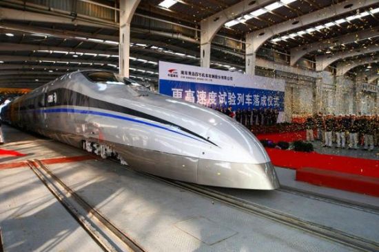 南車更高速度試驗(yàn)列車，時(shí)速將超過500公里