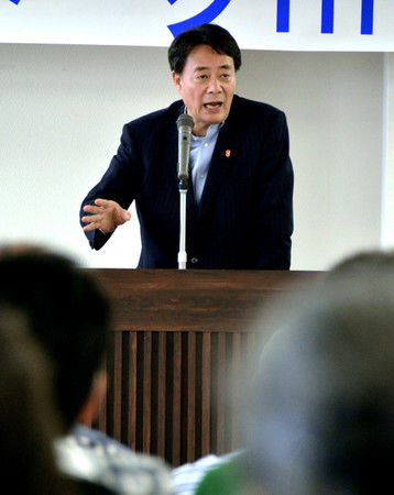 日本民主黨黨首海江田萬里。