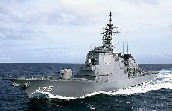 資料圖：日本宙斯盾級(jí)導(dǎo)彈驅(qū)逐艦妙高號(hào)(DD175)。