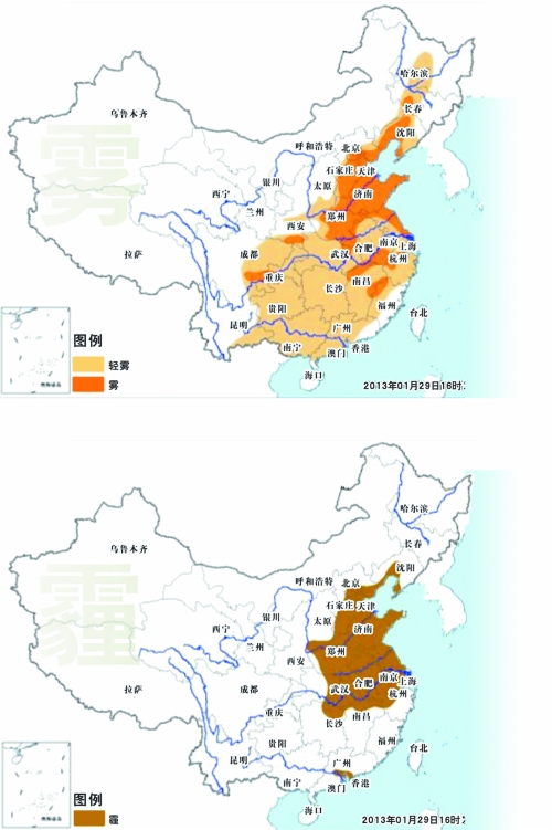北京、天津、石家莊等屬嚴(yán)重污染，鄭州、武漢等屬重度污染