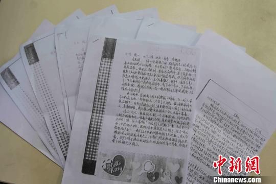 圖為當天公布的部分擺攤體驗日記。　張芹　攝